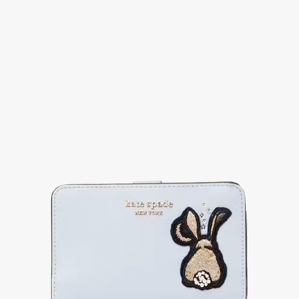 Kate Spade Light Blue Wallet with Bunny Design